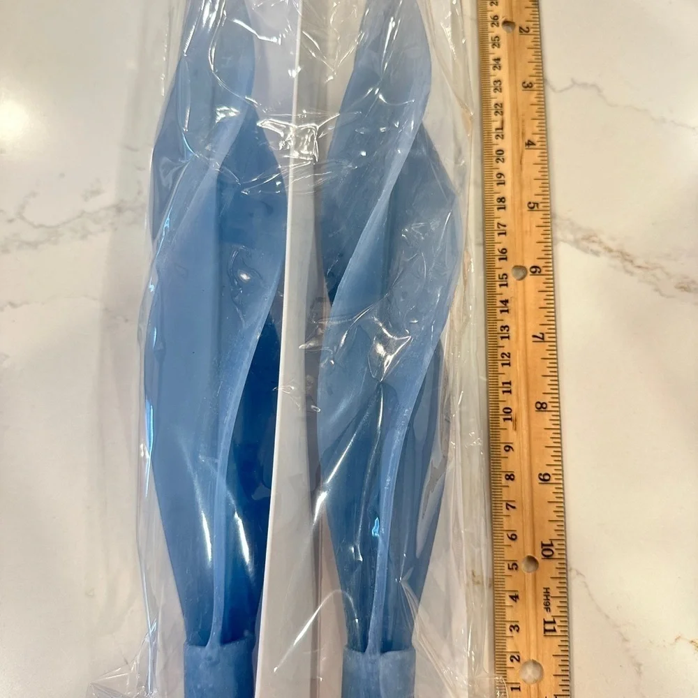 Light Blue Silhouette Candles- Pair of Beeswax Taper Silhouette Candles (NEW)